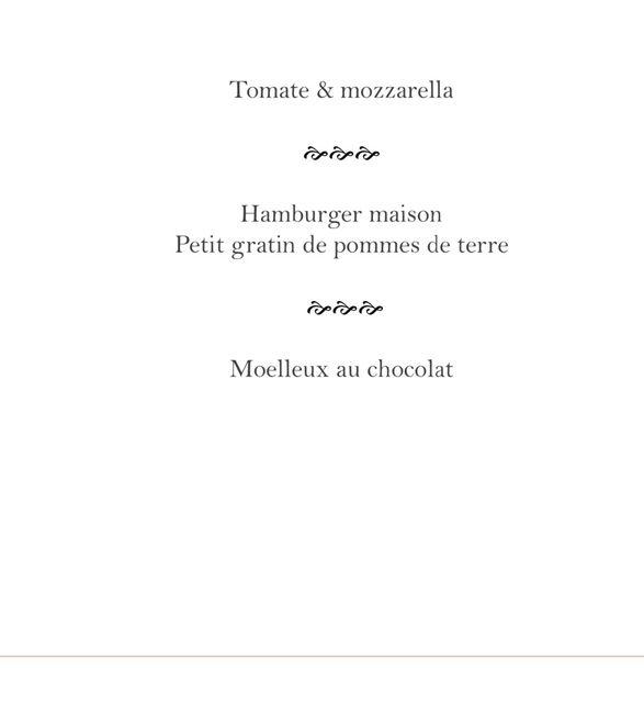 Menu enfant 