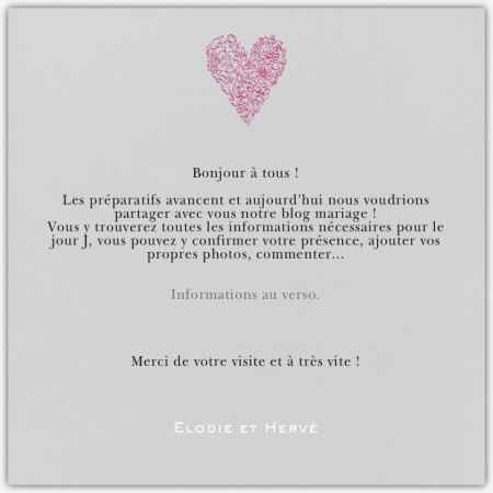 Carte blog mariage