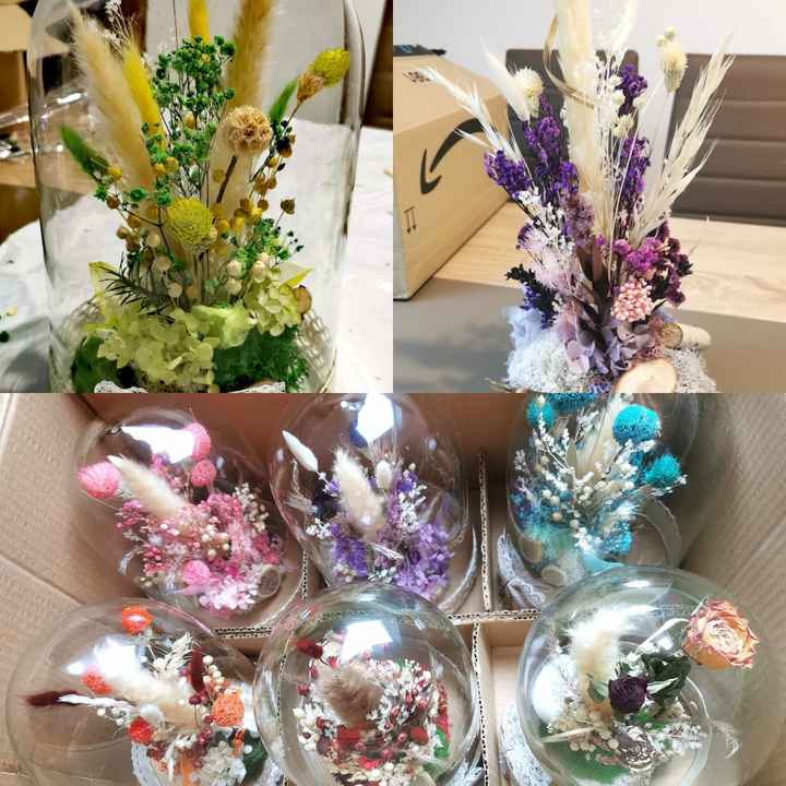 Décorations, lieux, tenue, pastel, fleurs séchées, le seigneur des anneaux. Visuel global de notre m