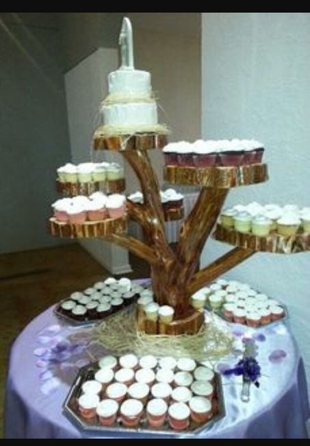 Présentoir à gâteaux en bois pour mariage ou baptême - Les Bois de Stang  Kervan