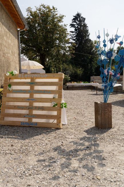 Palette de bienvenue et grandes tiges