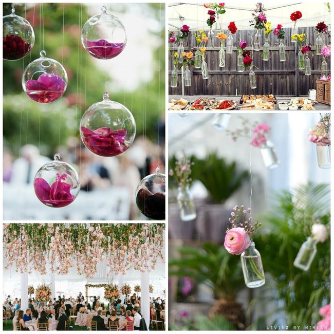 fleurs suspendues