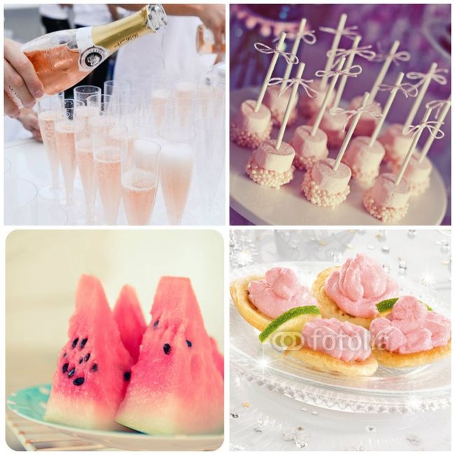 buffet mariage rose