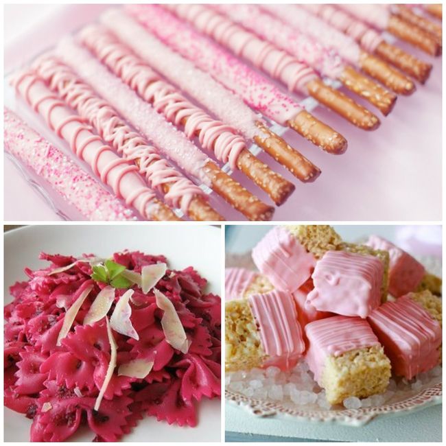 buffet mariage rose