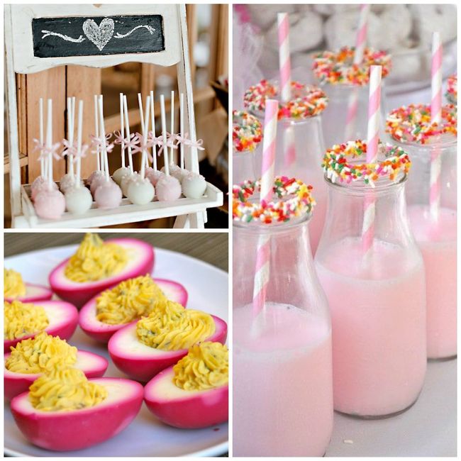 buffet mariage rose
