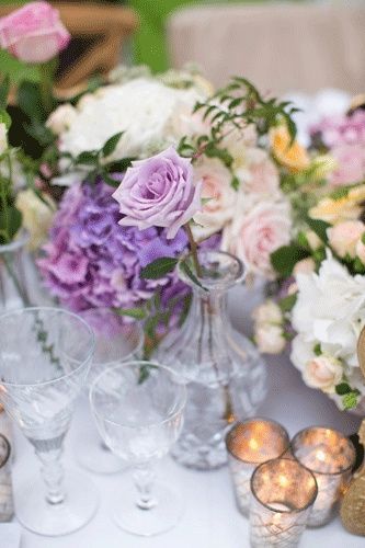 Décoration de table florale et romantique