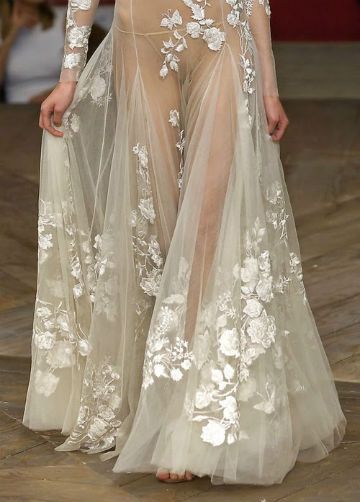 Robe de mariée effet tatouage