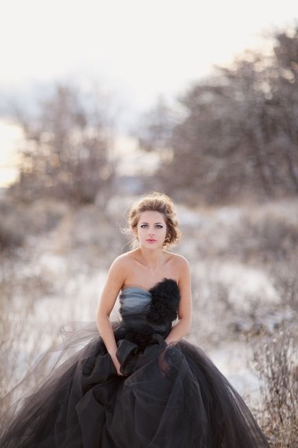 mariée robe noire