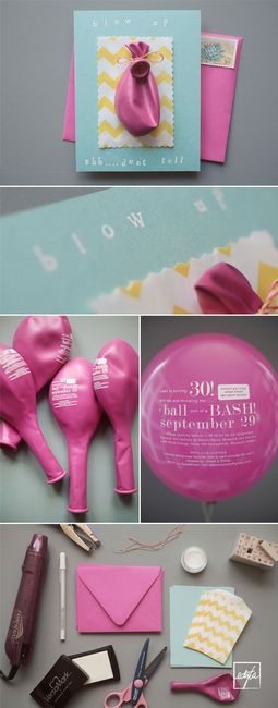 faire-part ballon de baudruche