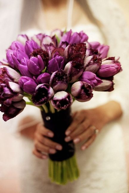 bouquet de mariée tulipes