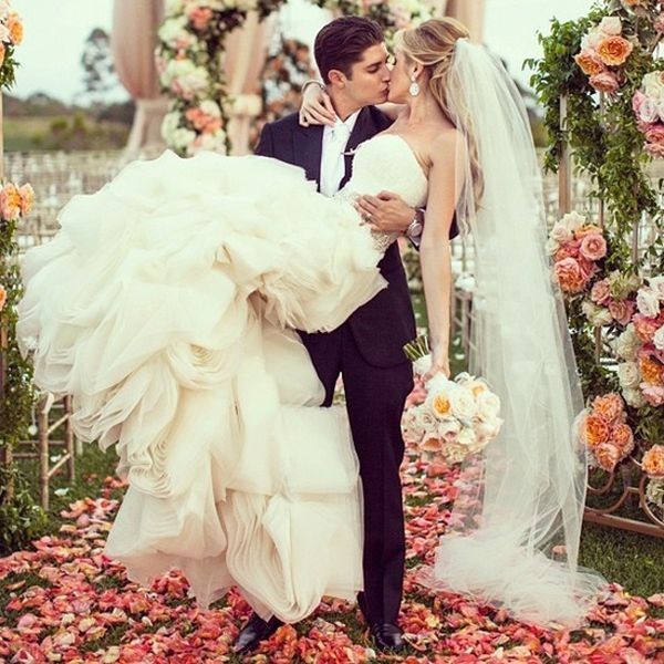 mariés romantique