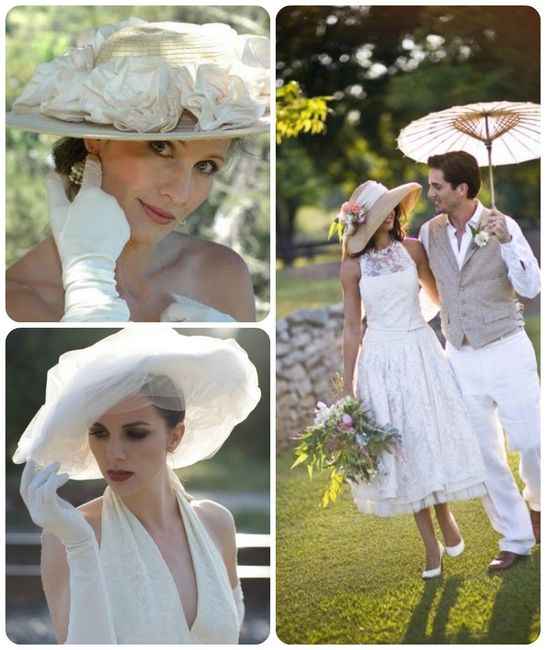 mariée chapeau 
