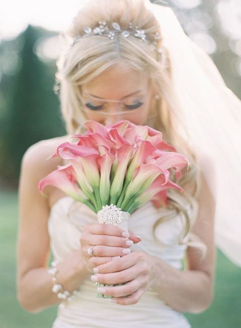bouquet de mariée rose layette
