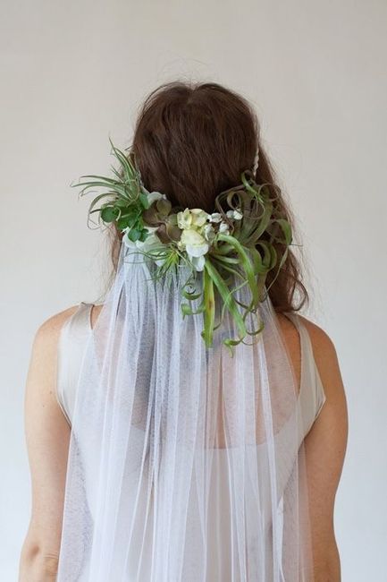 voile couronne de fleurs