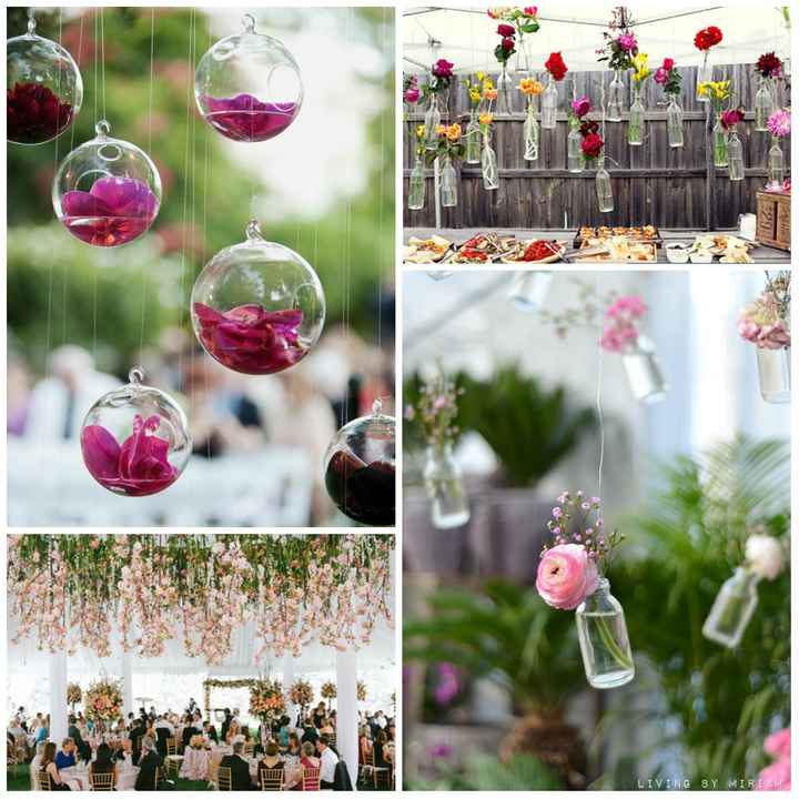 fleurs suspendues
