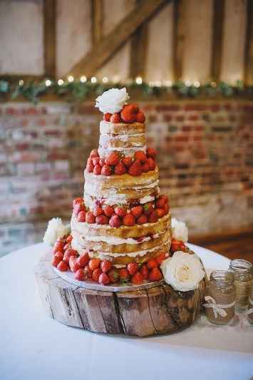 fraisier  wedding cake 