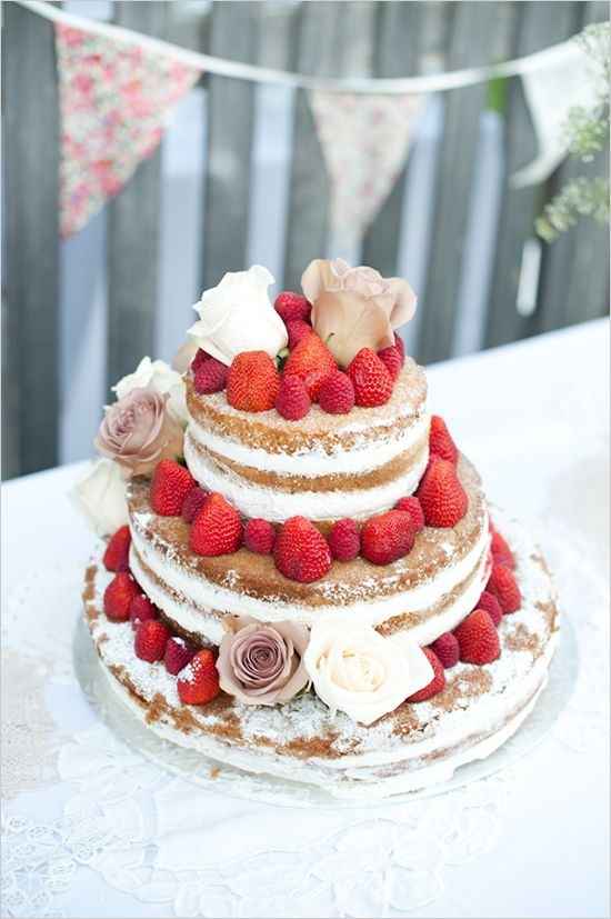 fraisier  wedding cake 