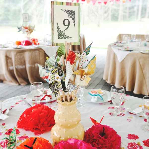 centre de table sans fleurs