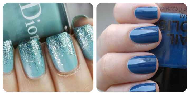 manucure bleue