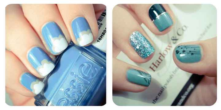 manucure bleue