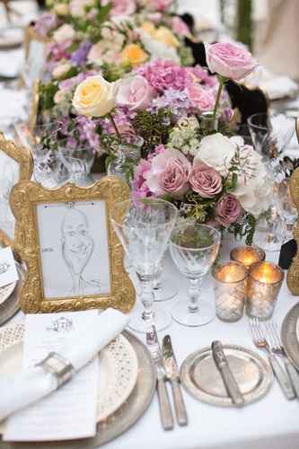 Décoration de table florale et romantique