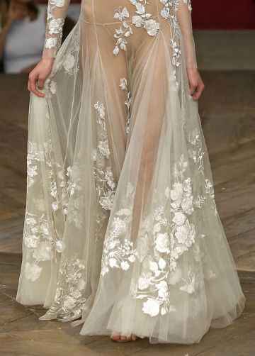 Robe de mariée effet tatouage