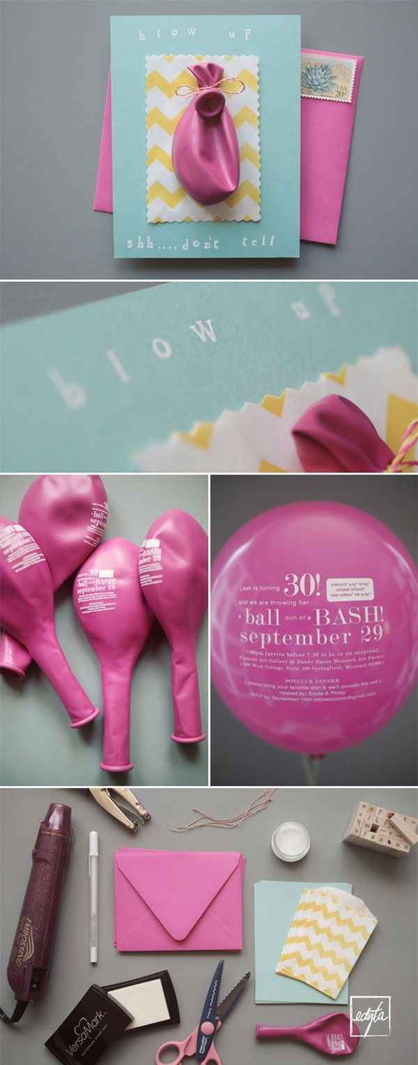 faire-part ballon de baudruche