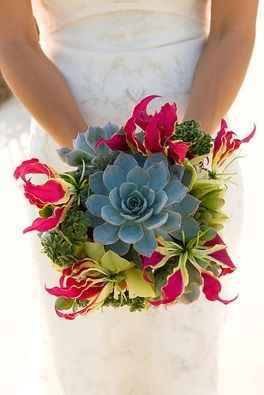 bouquet de mariée cactus