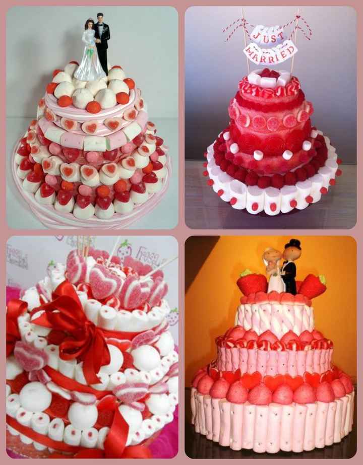 gâteau de mariage bonbons