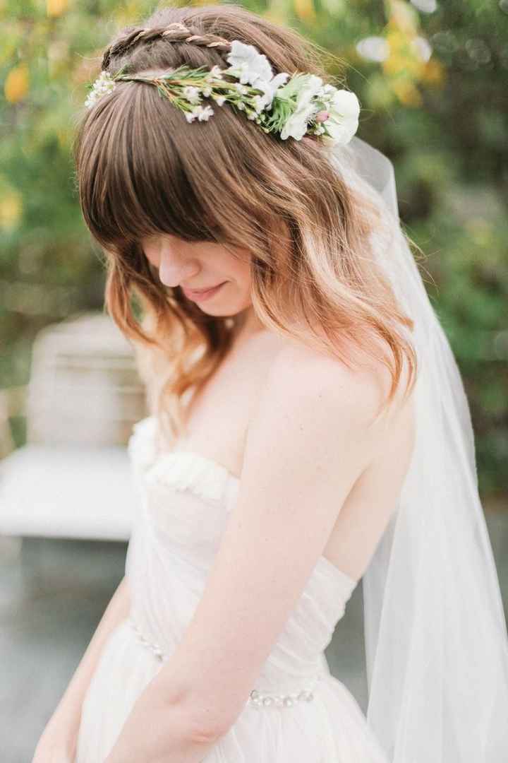 voile couronne de fleurs