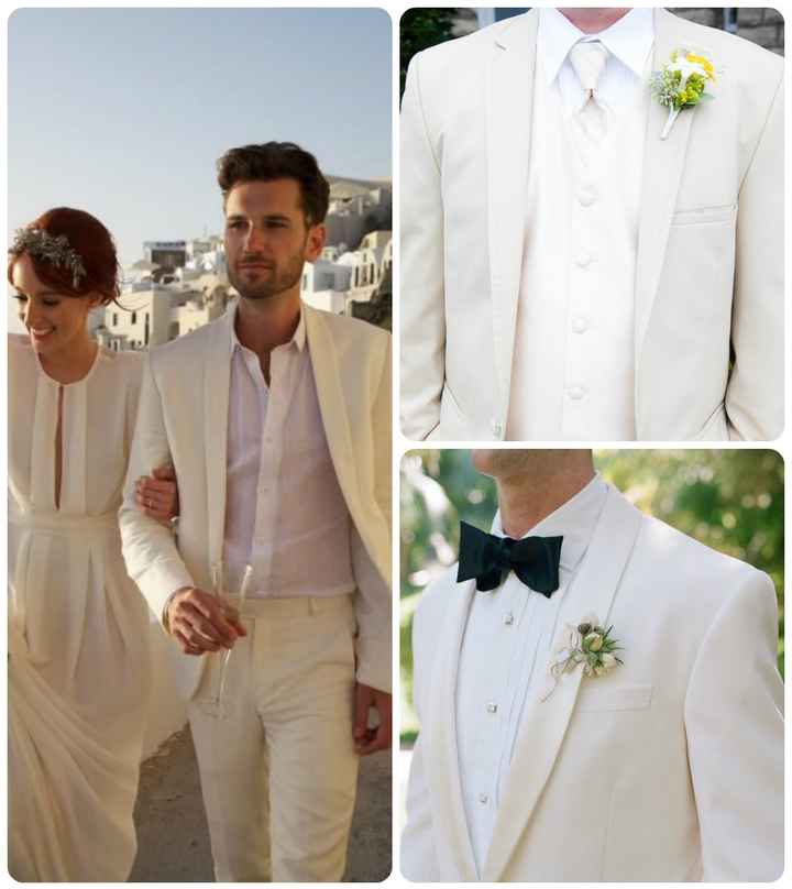 marié en costume blanc