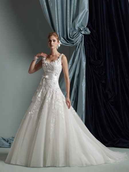 robes de mariée col rond 