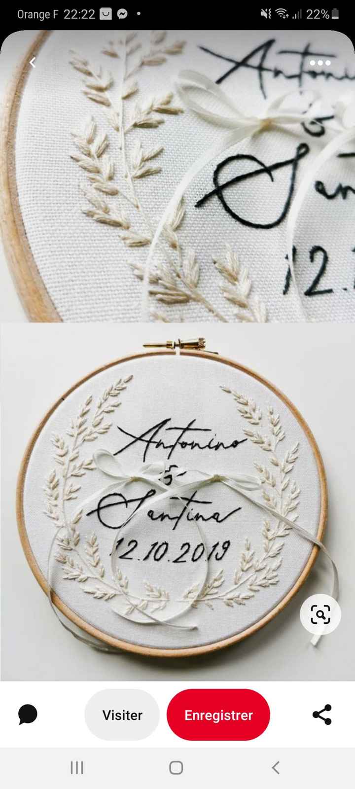 Vos prénoms et date sur votre porte alliance ? - 1