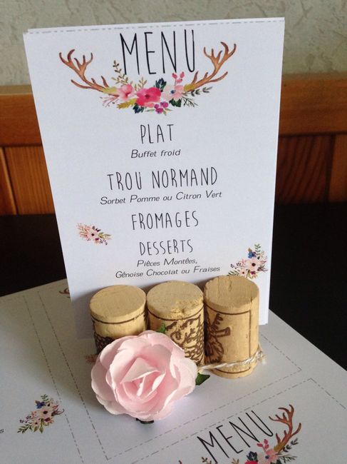 Diy menus papier - 2