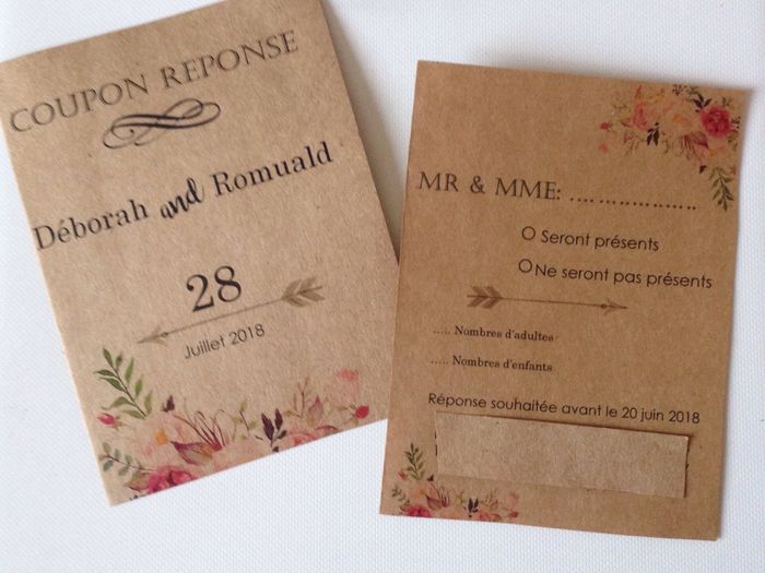 Coupons réponses.... - 1