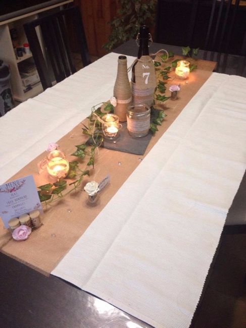 Décoration table lierre ardoise 2