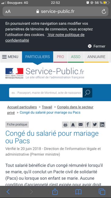 Congés pour mariage refusés? 1