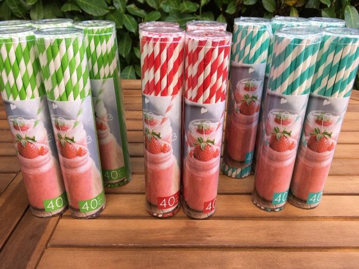 Pailles pour déco de table et pour bouteilles de Coca au VH