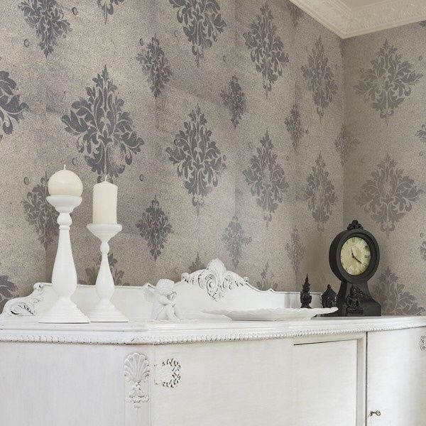 Décoration baroque noir blanc gris 4