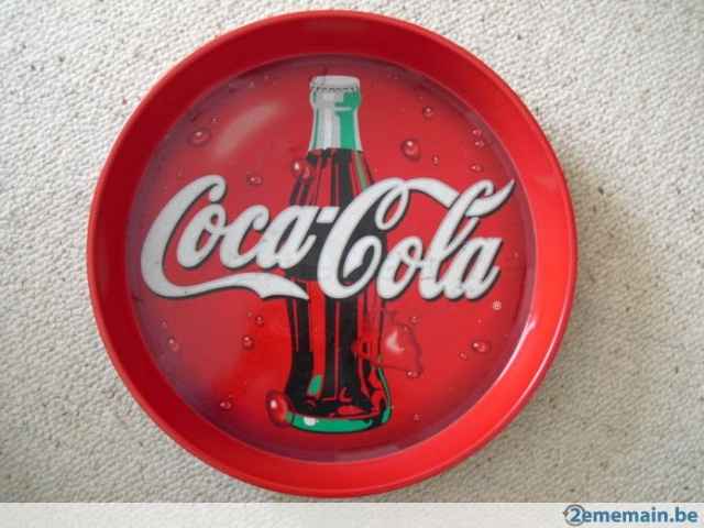 Plateau métal rond Coca Cola