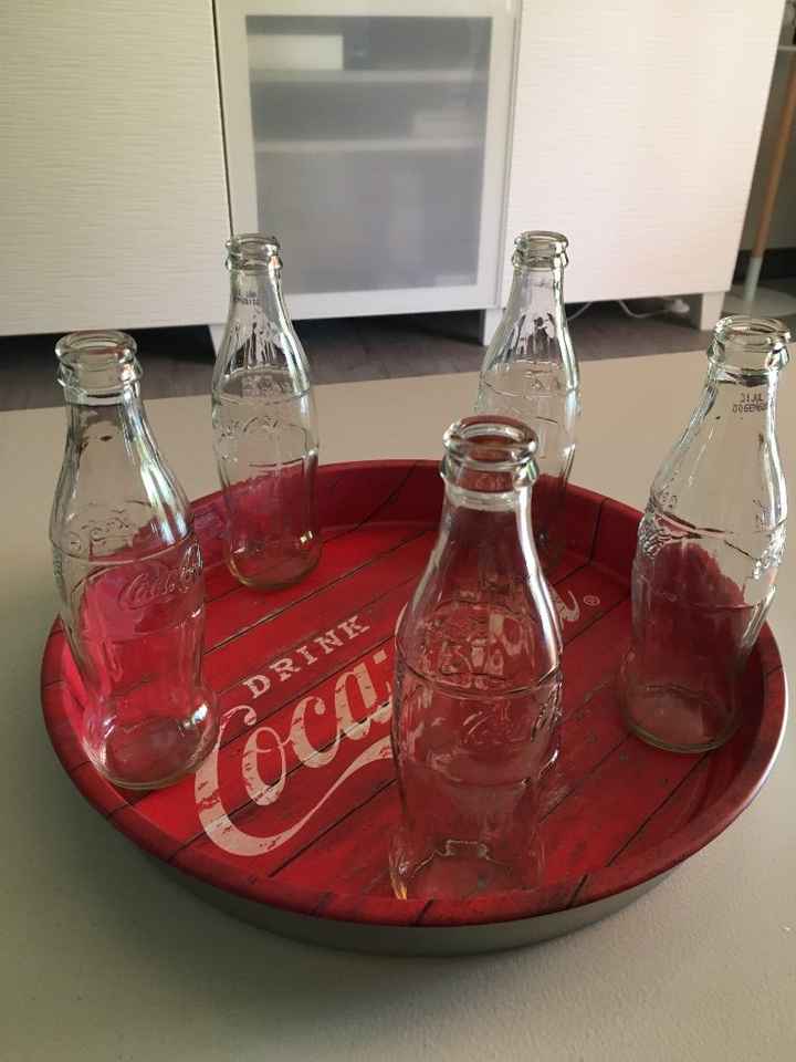 Idee centre de table plateau Coca