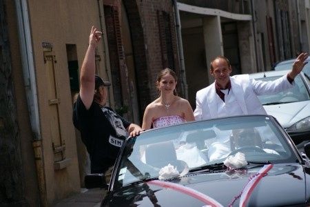 dans la voiture assis en haut 
