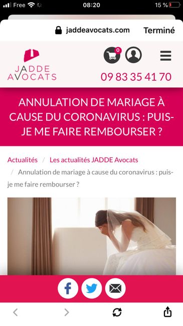 Le traiteur ne veut pas décaler le mariage. 1