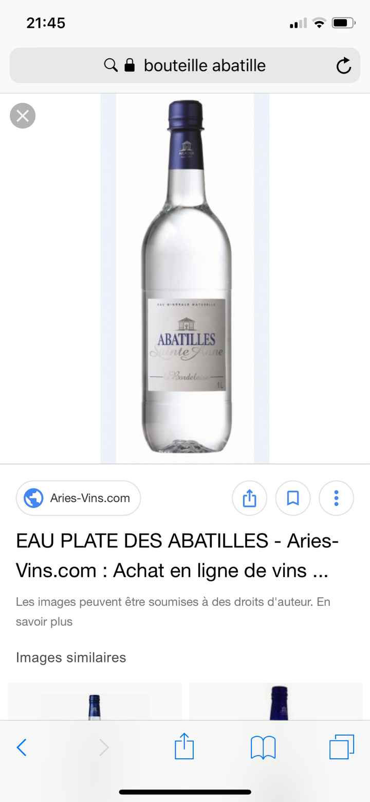 Bouteille eau table - 1