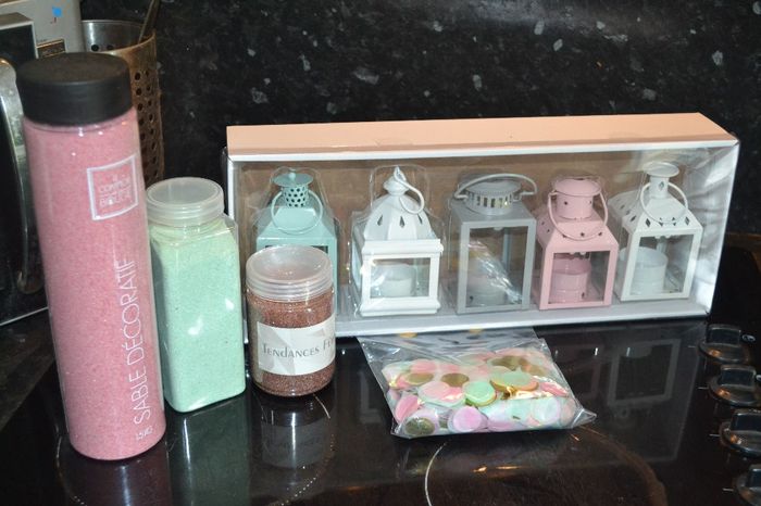 Sable pour le rituel de notre CL (dans nos couleurs) - Confettis pour les tables enfants