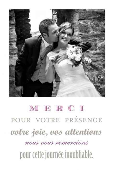 remerciement de mariage 