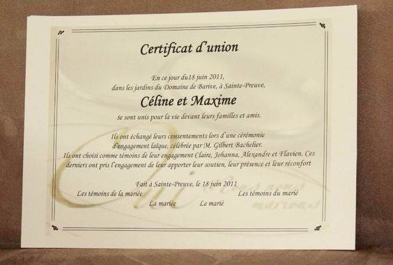 Signatures temoins cérémonie laique 1