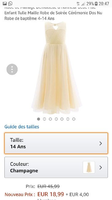 Robe de demoiselle d'honneur ado 2