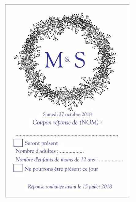 Coupon réponse recto