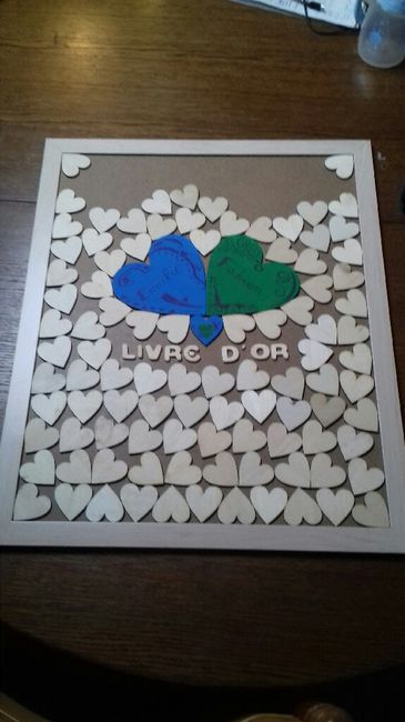 Livre d or coeurs en bois commandé sur aliexpres - 1